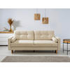 SCHLAFSOFA in Beige  - Beige/Buchefarben, Design, Holz/Textil (222/93/99cm) - MID.YOU