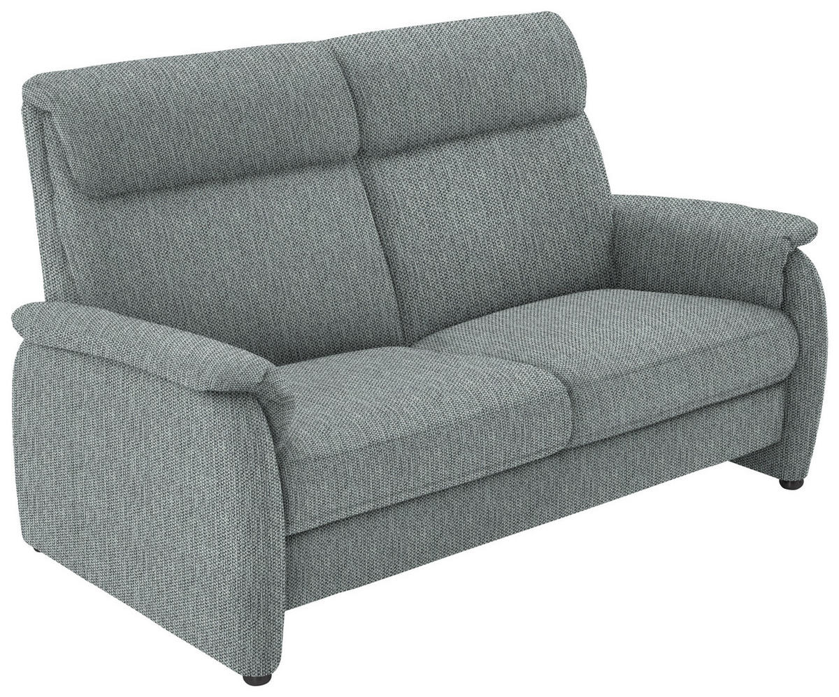 2,5-SITZER in Flachgewebe Grau  - Schwarz/Grau, KONVENTIONELL, Textil/Metall (178/107/97cm) - Pure Home Comfort