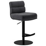 BARHOCKER in Metall, Textil Anthrazit, Schwarz  - Anthrazit/Schwarz, Design, Textil/Metall (43/84/52cm) - Dieter Knoll