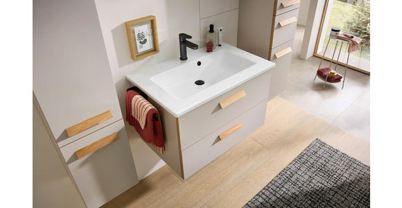 WASCHTISCHKOMBI 78 cm  - Kaschmir/Eichefarben, MODERN, Holz/Holzwerkstoff (78cm) - Dieter Knoll