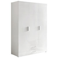 MEHRZWECKSCHRANK  in Weiß  - Chromfarben/Weiß, KONVENTIONELL, Holzwerkstoff/Kunststoff (120/185/54cm) - Xora