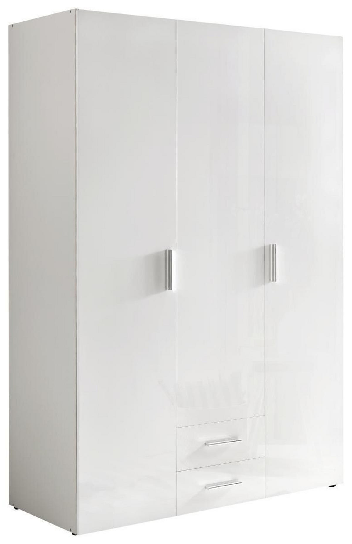 MEHRZWECKSCHRANK  in Weiß  - Chromfarben/Weiß, KONVENTIONELL, Holzwerkstoff/Kunststoff (120/185/54cm) - Xora