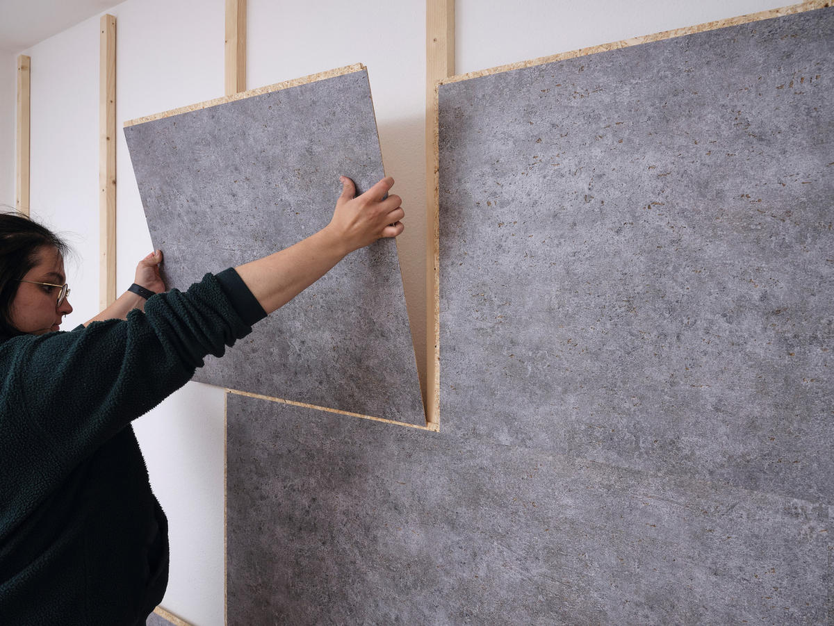 DECOWALL ROVIGO BETON 3 Stück  - Grau, KONVENTIONELL, Holzwerkstoff (125/66/1.2cm) - Egger Holzwerkstoffe
