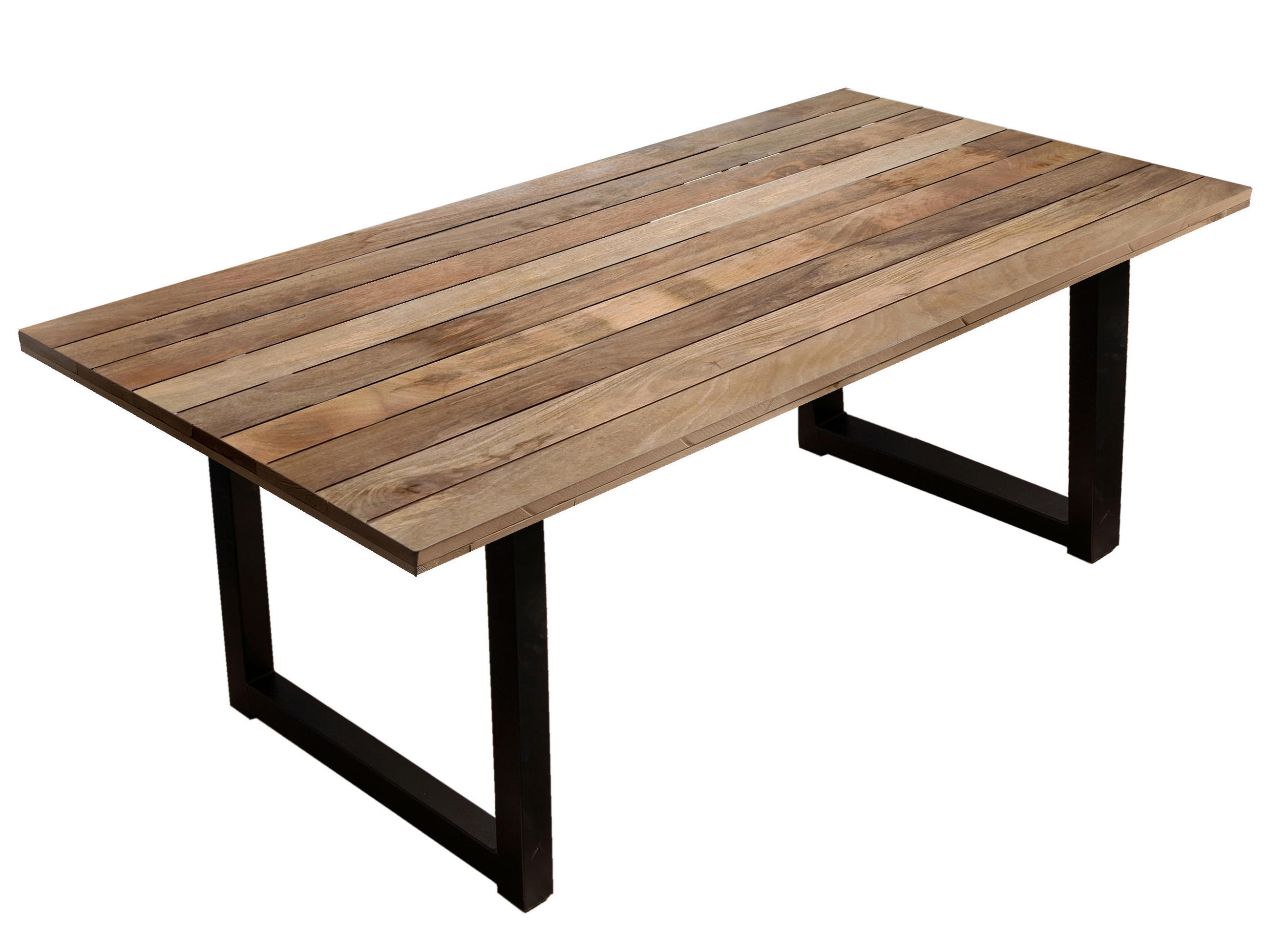 MATBORD i trä, metall 160/90/77 cm   - svart/naturfärgad, Design, metall/trä (160/90/77cm) - Livetastic