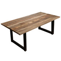 ESSTISCH Mangoholz rechteckig Naturfarben, Schwarz  - Schwarz/Naturfarben, Design, Holz/Metall (160/90/77cm) - Livetastic