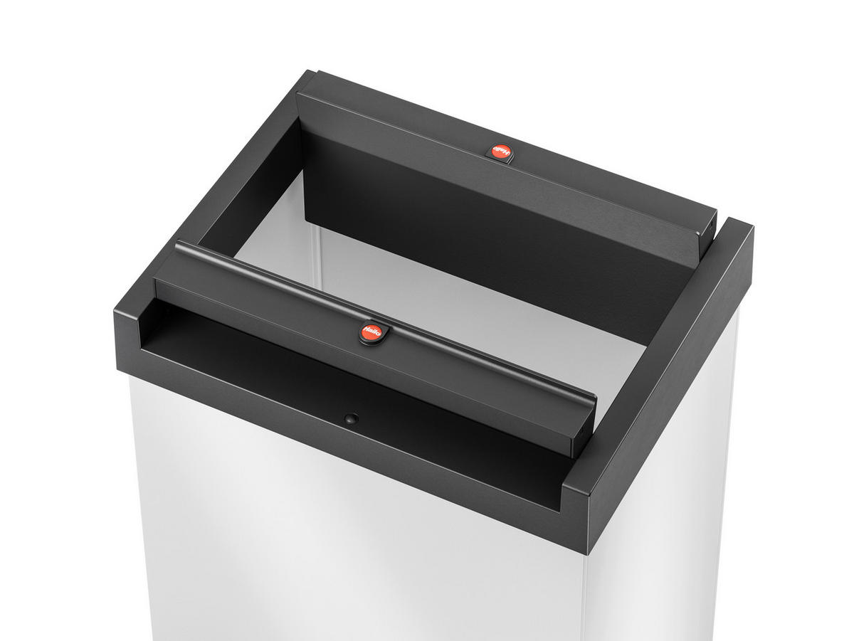 ABFALLSAMMLER BIG-BOX SWING XL 52 L  - Schwarz/Weiß, Basics, Kunststoff/Metall (33,9/76,3/26cm) - Hailo