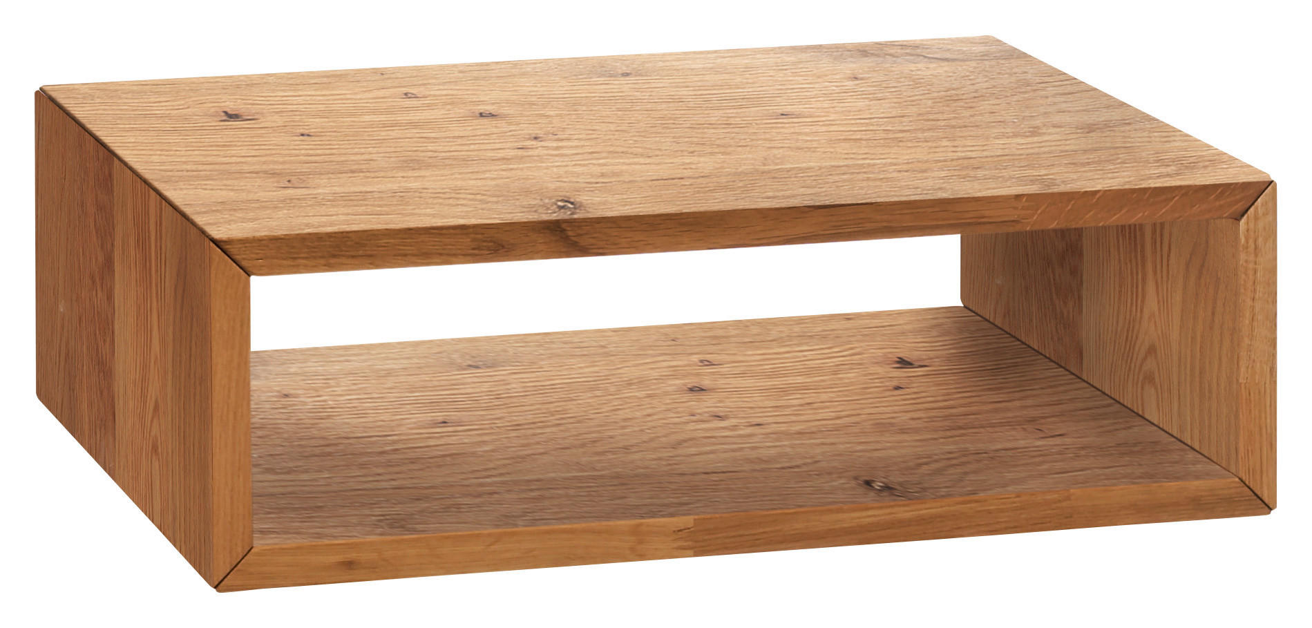 NACHTTISCH Wildeiche massiv Wildeiche  - Wildeiche, Natur, Holz (50/16/41cm) - Hasena