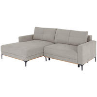 ECKSOFA in Beige  - Beige/Schwarz, Modern, Textil/Metall (162/238cm) - Ondega
