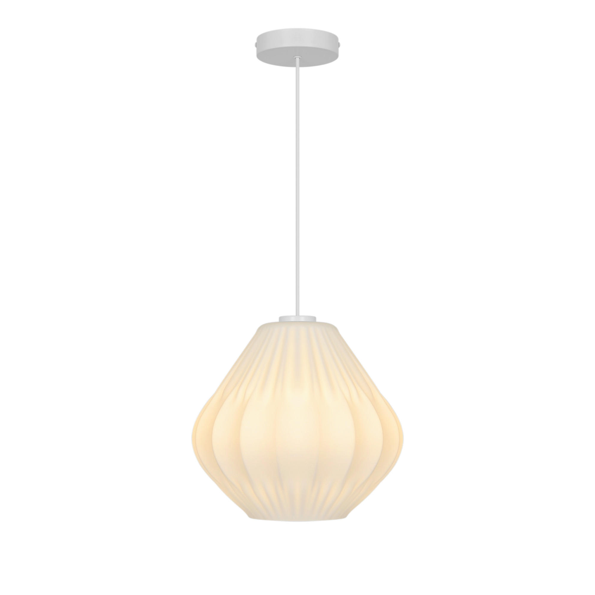 HÄNGELEUCHTE Maluca 29/29 cm  - Weiß, Design, Glas (29/29cm) - Nordlux