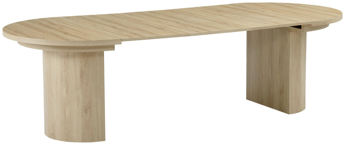 ESSTISCH 115-268/115/76 cm Nachbildung  Holzwerkstoff ausziehbar oval Eichefarben  - Eichefarben, MODERN, Holzwerkstoff (115-268/115/76cm) - P & B