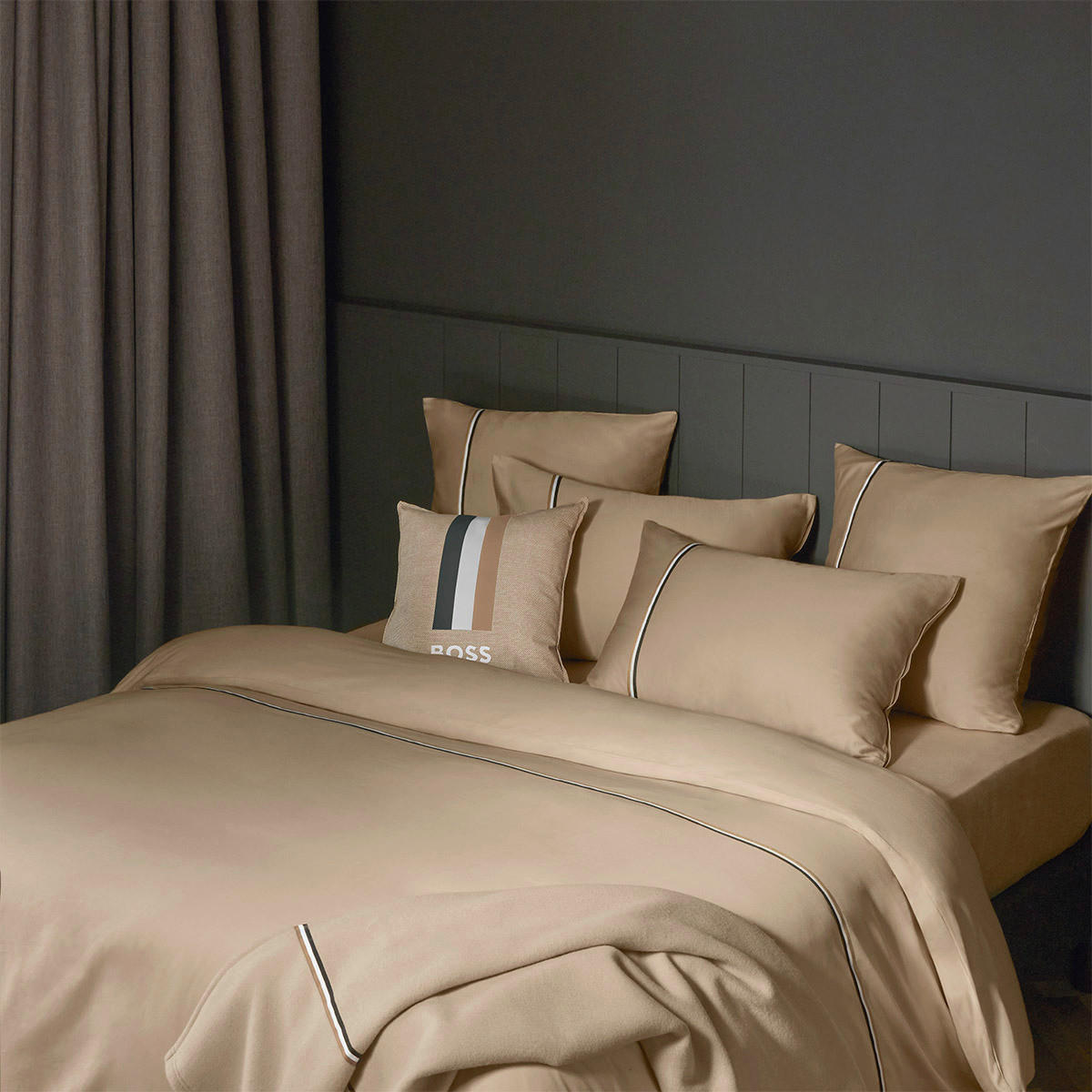 BETTWÄSCHE 140/200 cm  - Hellbraun, Design, Textil (140/200cm) - Hugo Boss