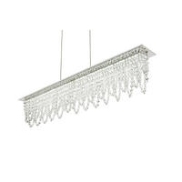 LED MENNYEZETI LÁMPA - krómszínű/átlátszó, Basics, üveg/fém (90/11/150cm)