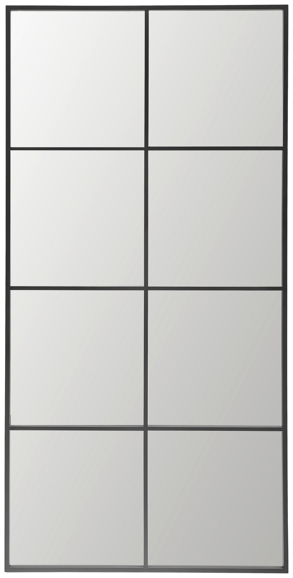 STENSKO OGLEDALO, 90/180/2,6 cm kovina, steklo, leseni material  - črna, Trendi, kovina/steklo (90/180/2,6cm) - Landscape