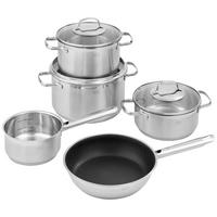 FŐZŐEDÉNYKÉSZLET 5 részes  - nemesacél, Design, Üveg/fém (57/33,5/23cm) - Rösle