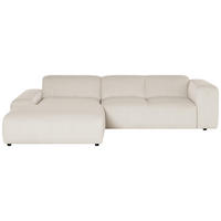 ECKSOFA HANNAH Creme Cord  - Creme/Schwarz, Design, Kunststoff/Textil (200/304cm) - MID.YOU