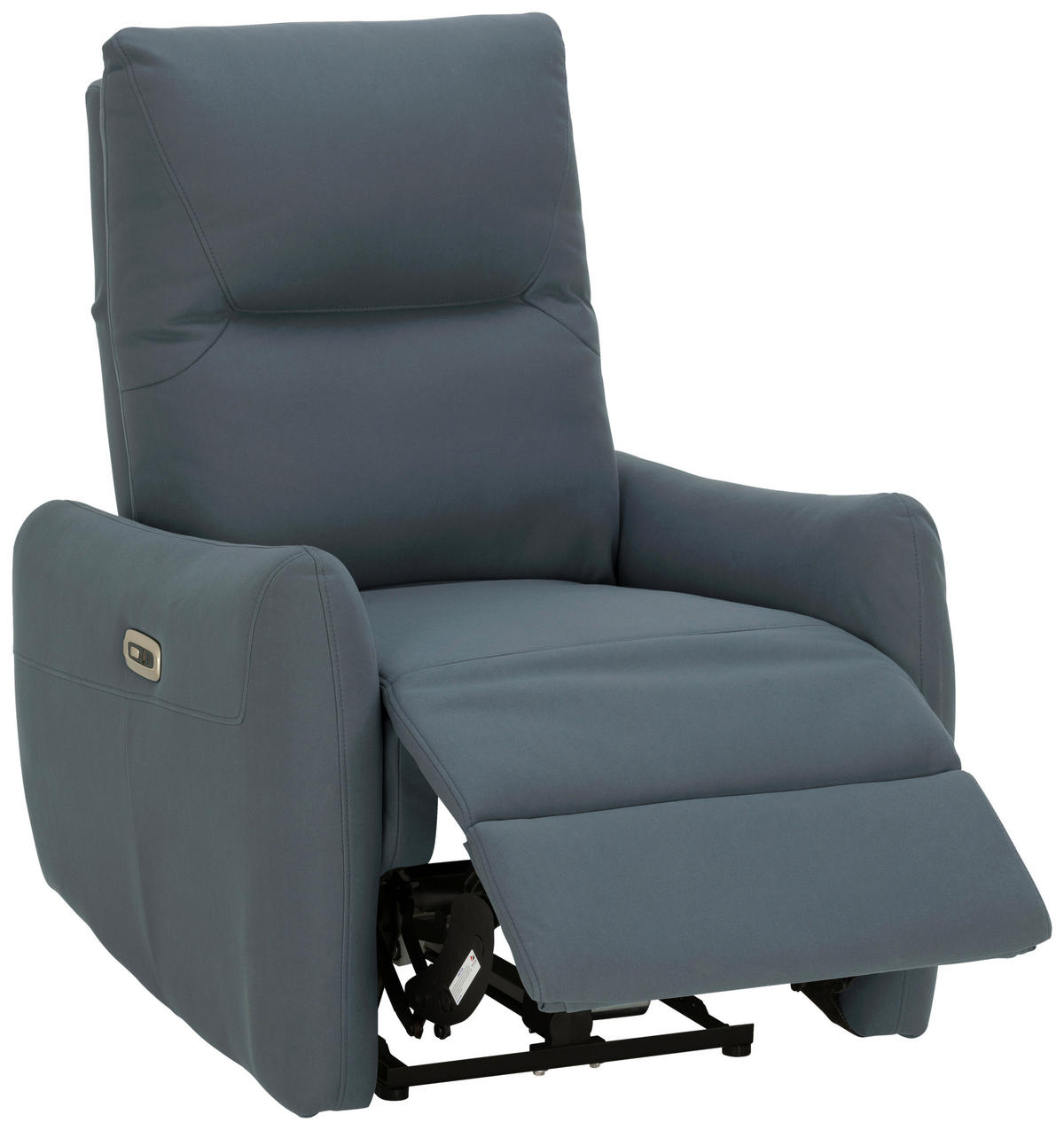 SITZGARNITUR Mikrofaser Dunkelblau  - Schwarz/Dunkelblau, KONVENTIONELL, Textil/Metall - Livetastic