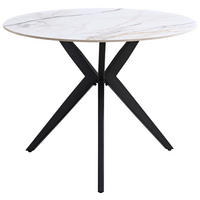 ESSTISCH 100/100/76 cm  Metall, Keramik rund Grau, Schwarz, Weiss, Beige  - Weiss/Beige, Design, Keramik/Metall (100/100/76cm) - Xora