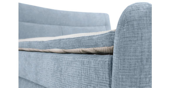 BOXSPRINGBETT 180/200 cm in Hellblau - Chromfarben/Hellblau, KONVENTIONELL, Textil/Metall (180/200cm) - Esposa