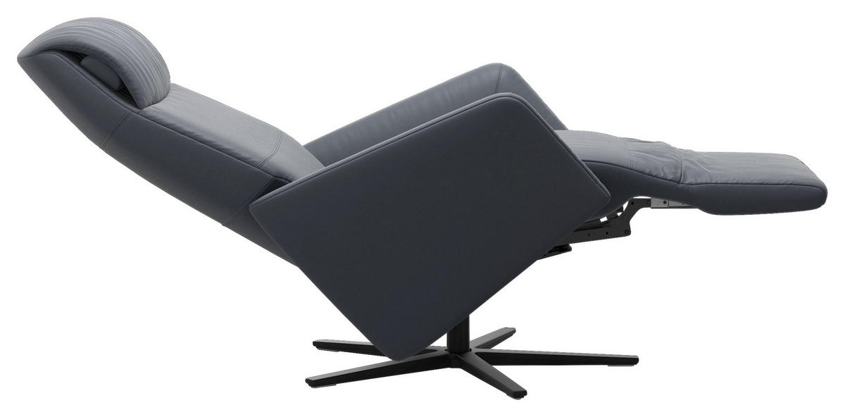 RELAXSESSEL Leder Blau  - Blau/Schwarz, Natur, Leder/Holz (75/116/89cm) - Stressless