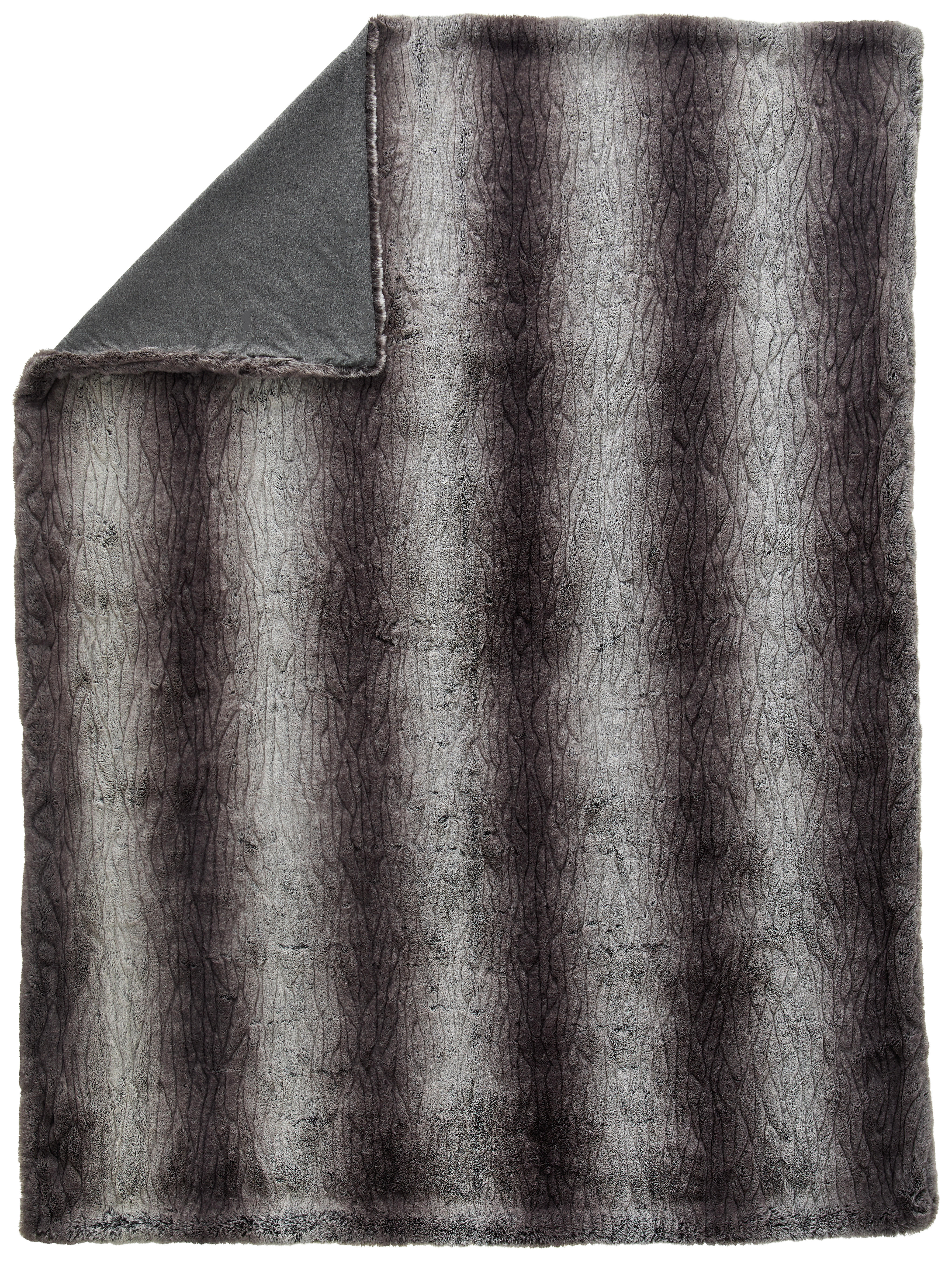 FELLDECKE Reborn Mink 140/190 cm  - Grau, KONVENTIONELL, Textil (140/190cm) - Zoeppritz