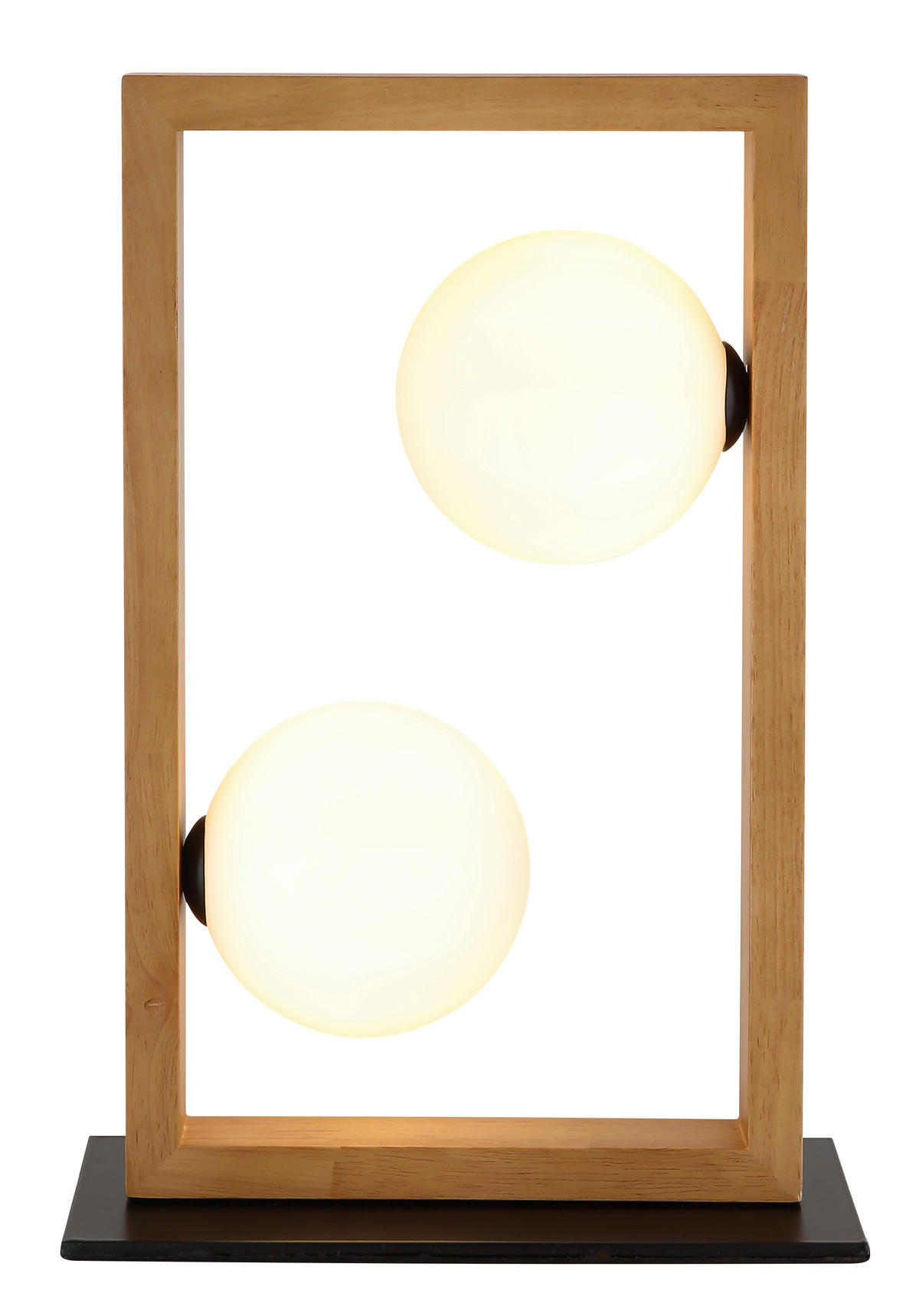 TISCHLEUCHTE NANDA 28/12/40 cm  - Schwarz/Braun, Natur, Holz/Metall (28/12/40cm) - Globo