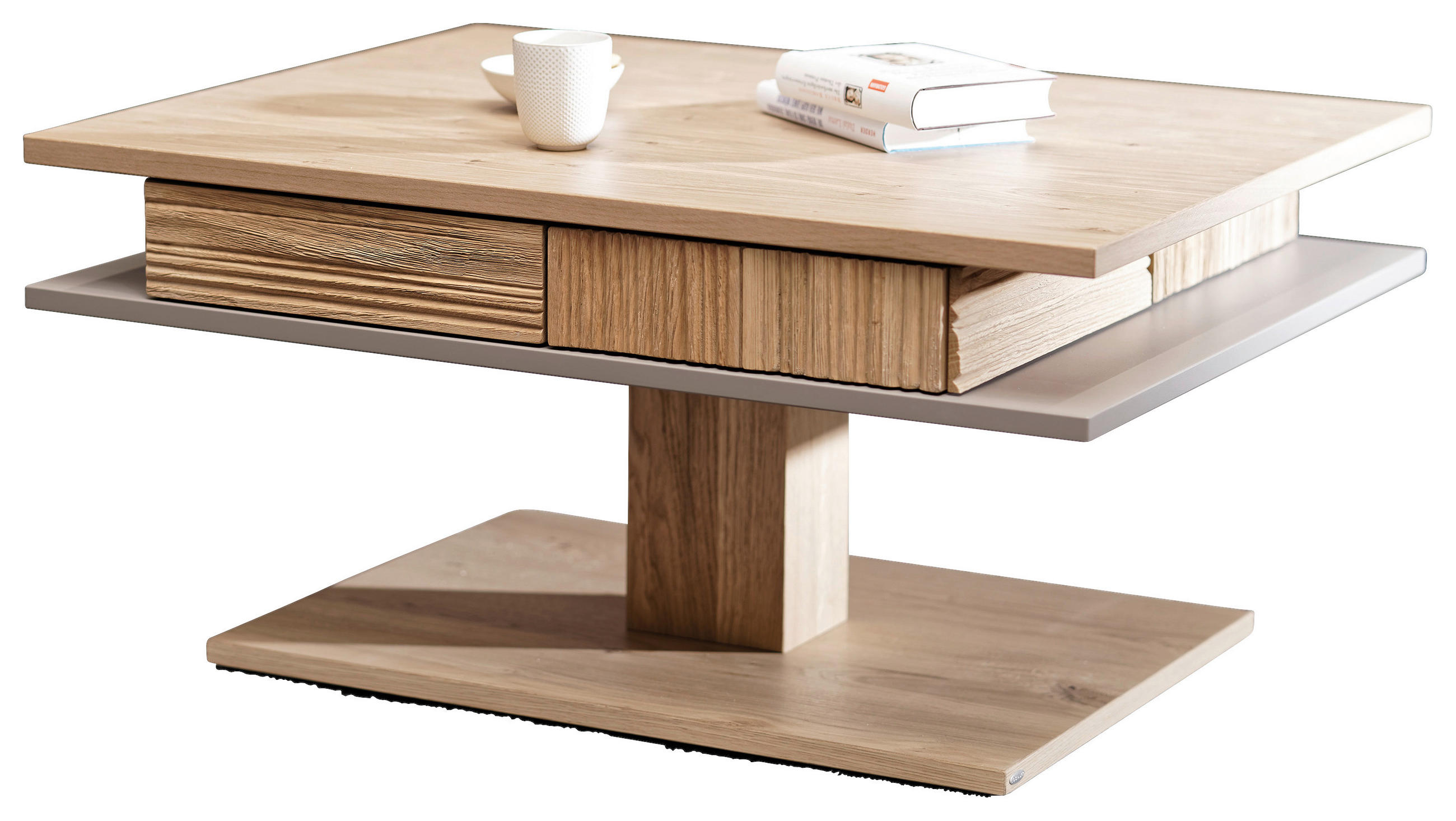 COUCHTISCH in Holzwerkstoff, Holz 90/70/45-63 cm  - Taupe/Wildeiche, Natur, Holz/Holzwerkstoff (90/70/45-63cm) - Voglauer