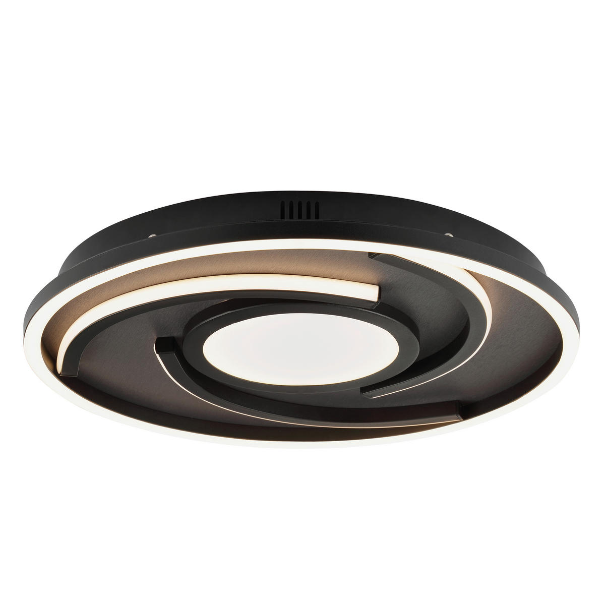LED-DECKENLEUCHTE Hardy 35/4,8 cm   - Schwarz, Design, Kunststoff/Textil (35/4,8cm) - Brilliant