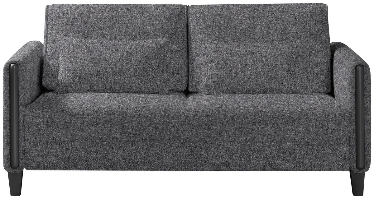 SCHLAFSOFA in Holz, Textil Grau, Schwarz  - Schwarz/Grau, Design, Holz/Textil (174/88/104cm) - Niels Andersson
