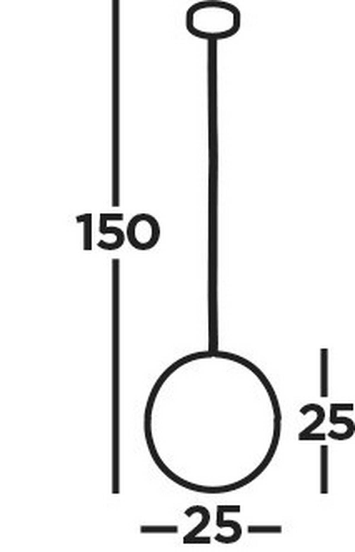 VISEČA SVETILKA  Endor      25/150 cm      E27 - barve medenine, Design, kovina/steklo (25/150cm)