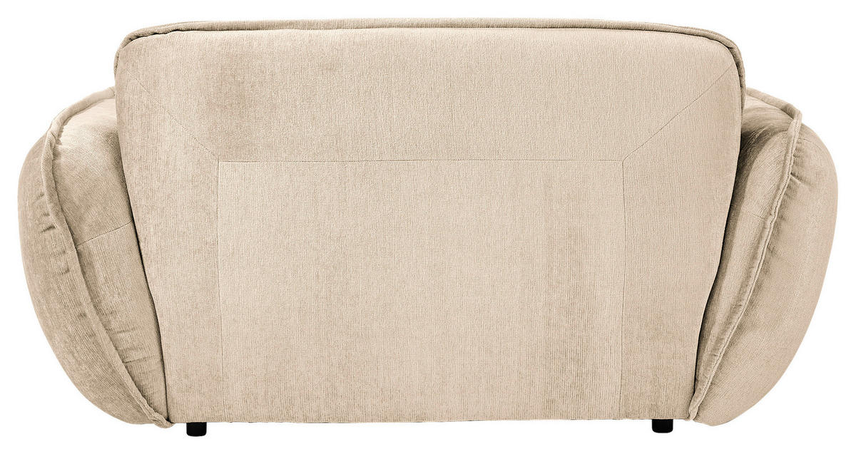 XXL-SESSEL in Chenille Creme  - Creme/Schwarz, Modern, Kunststoff/Textil (182/87/184cm) - Trendmanufaktur