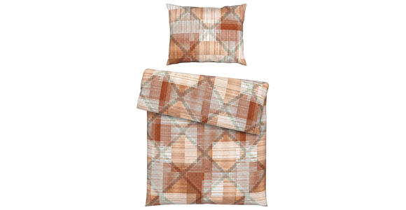 BETTWÄSCHE 140/200 cm  - Beige/Orange, KONVENTIONELL, Textil (140/200cm) - Esposa