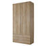 DREHTÜRENSCHRANK Eichefarben - Eichefarben/Silberfarben, Design, Holzwerkstoff/Kunststoff (91/197/54cm) - Carryhome DREHTÜRENSCHRANK Eichefarben - Eichefarben/Silberfarben, Design, Holzwerkstoff/Kunststoff (91/197/54cm) - Carryhome