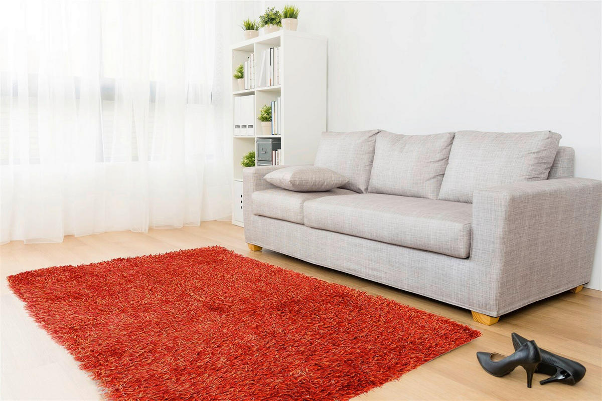 Covor Cu Fir Lung   - portocaliu, Basics, textil (120/180cm) - Kayoom