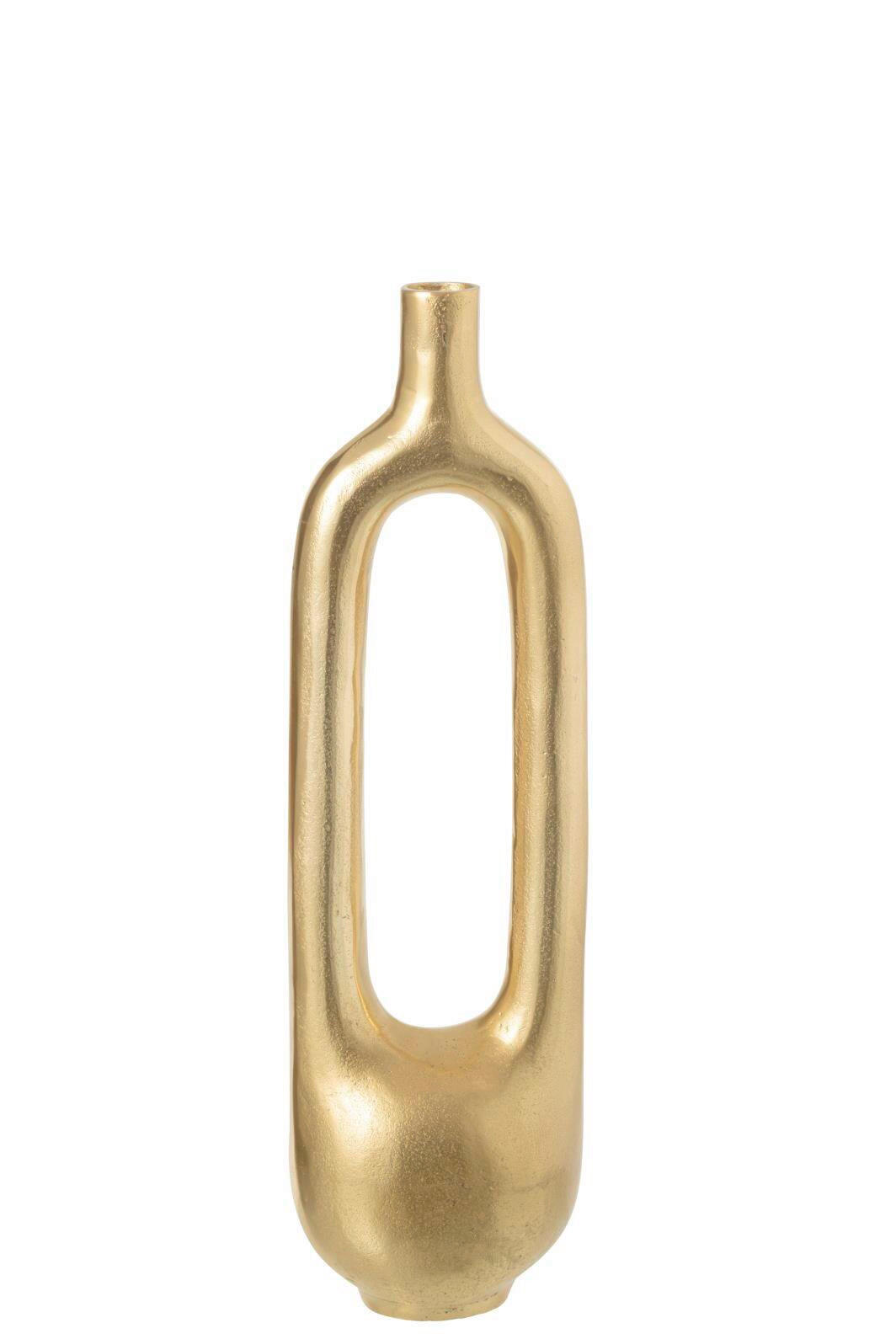 DEKOVASE  - Goldfarben, Basics, Metall (15,5/11/51cm)