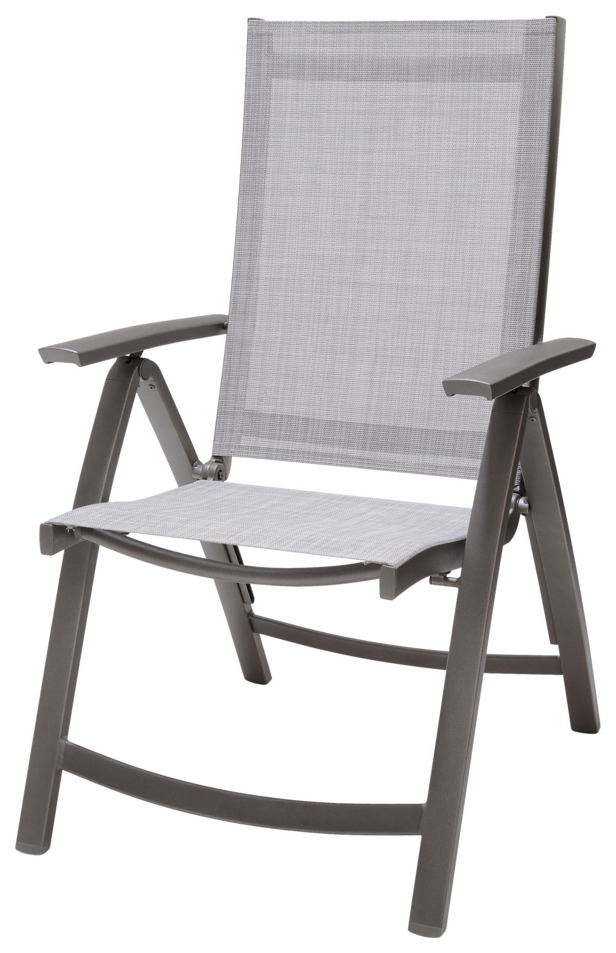 KLAPPSESSEL in Metall, Textil Grau  - Grau, KONVENTIONELL, Textil/Metall (70/105,7/60,6cm) - Ambia Garden