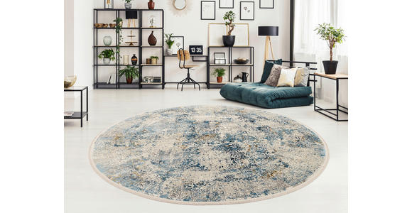 WEBTEPPICH 240 cm Avignon Blau, Grau rund  - Blau/Grau, Design, Textil (240cm) - Dieter Knoll