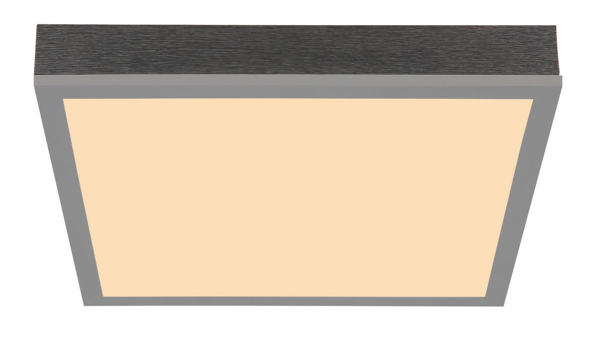 STROPNÉ LED SVIETIDLO, 30/30/6 cm - biela/strieborná, Konventionell, kov/plast (30/30/6cm) - Globo