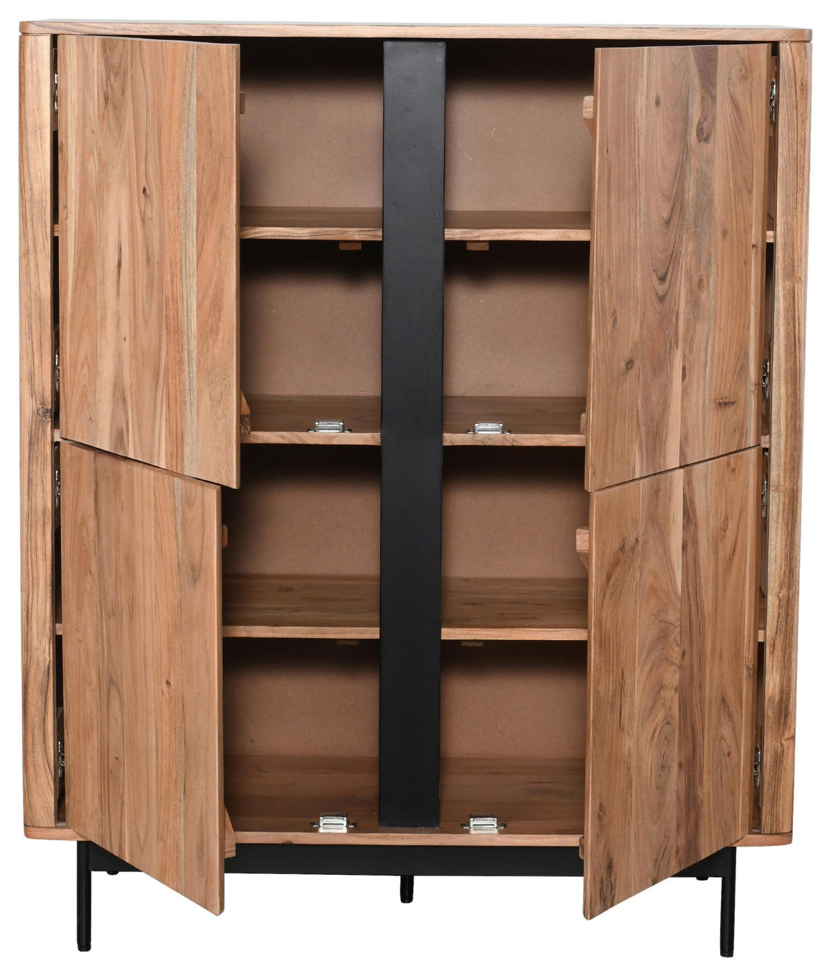 KOMMODE  in 100/120/40 cm  - Schwarz/Akaziefarben, Natur, Holz/Holzwerkstoff (100/120/40cm) - Carryhome