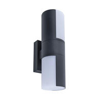 AUßENWANDLEUCHTE Cyra 7,8/24,5/12 cm   - Anthrazit/Weiß, Design, Kunststoff/Metall (7,8/24,5/12cm)