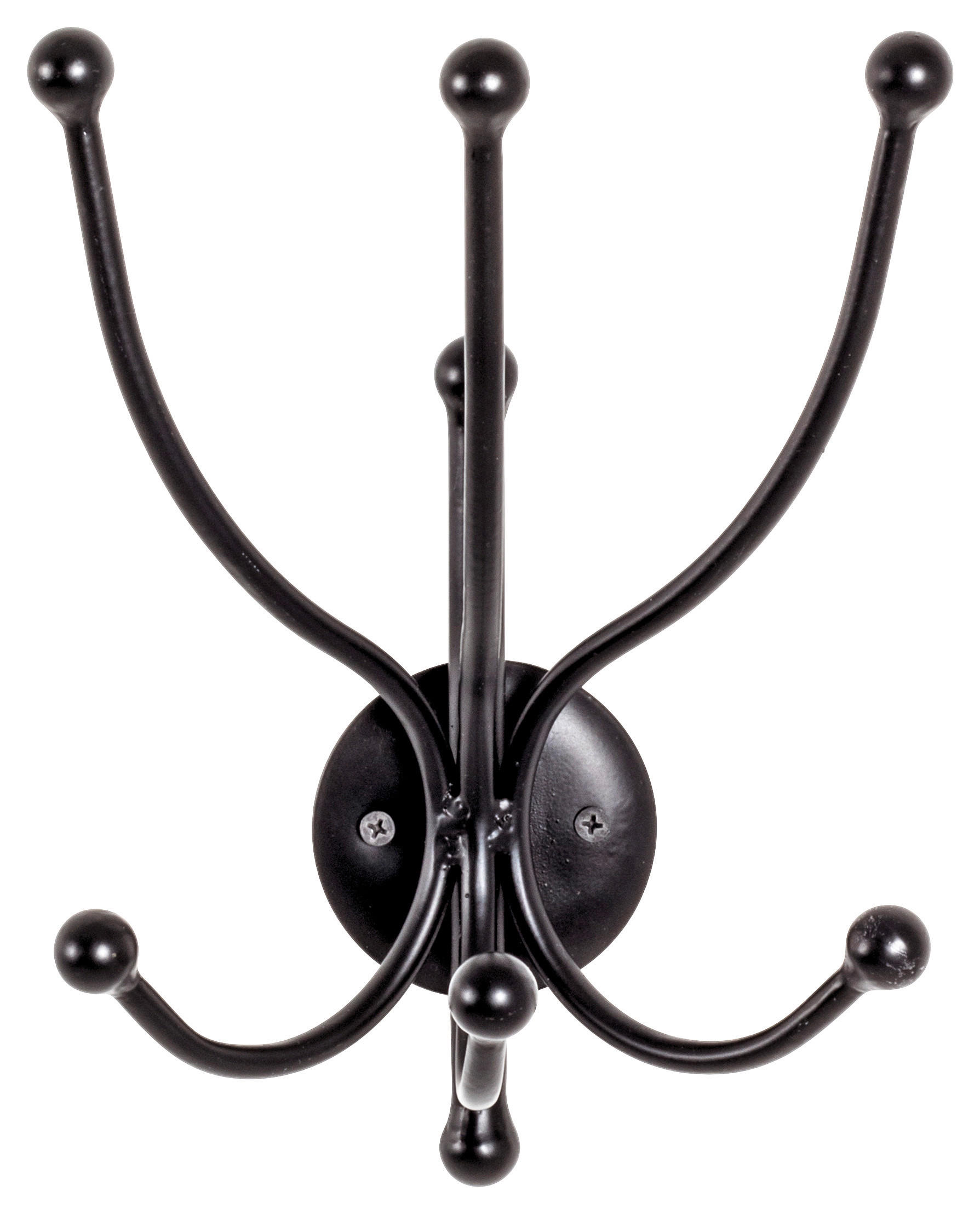 WANDGARDEROBE - Schwarz, Design, Metall (19/29/14cm)