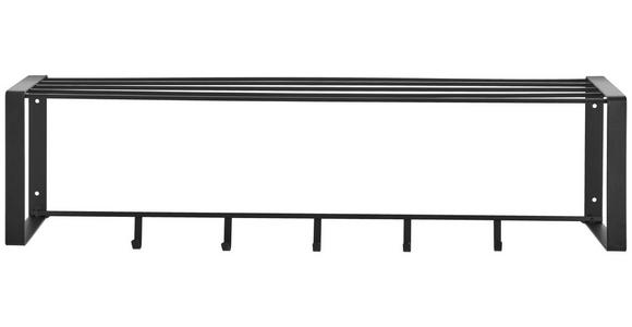 GARDEROBENPANEEL in 80/23/25 cm - Schwarz, Trend, Metall (80/23/25cm) - Carryhome