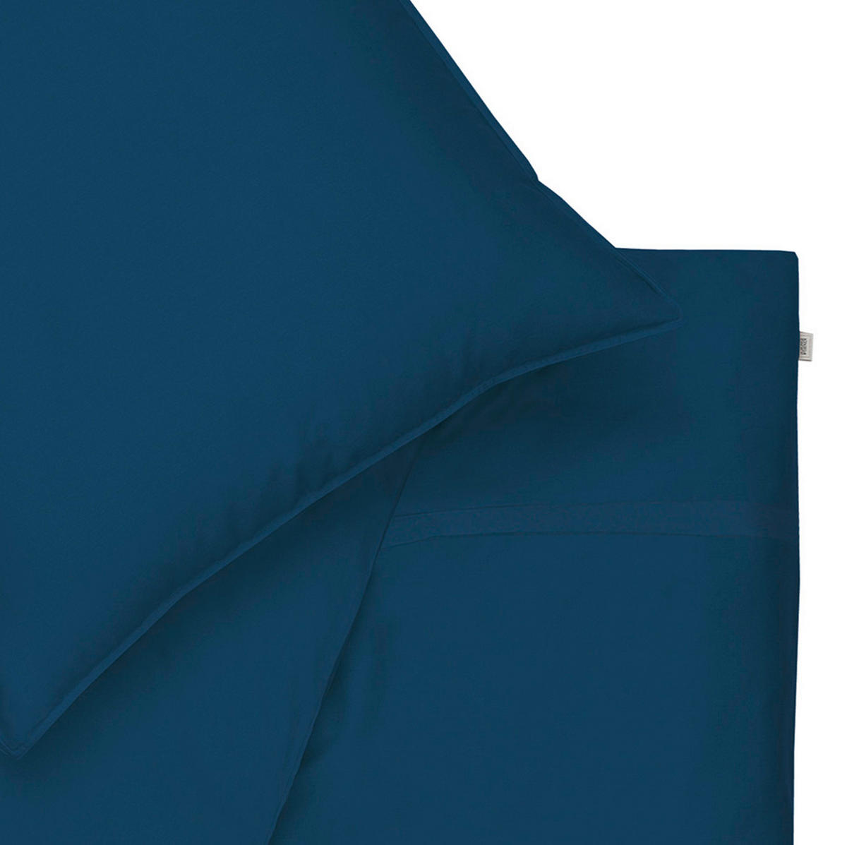 WENDEBETTWÄSCHE SW-PURE Satin 155/220 cm  - Dunkelblau, Basics, Textil (155/220cm) - Schöner Wohnen