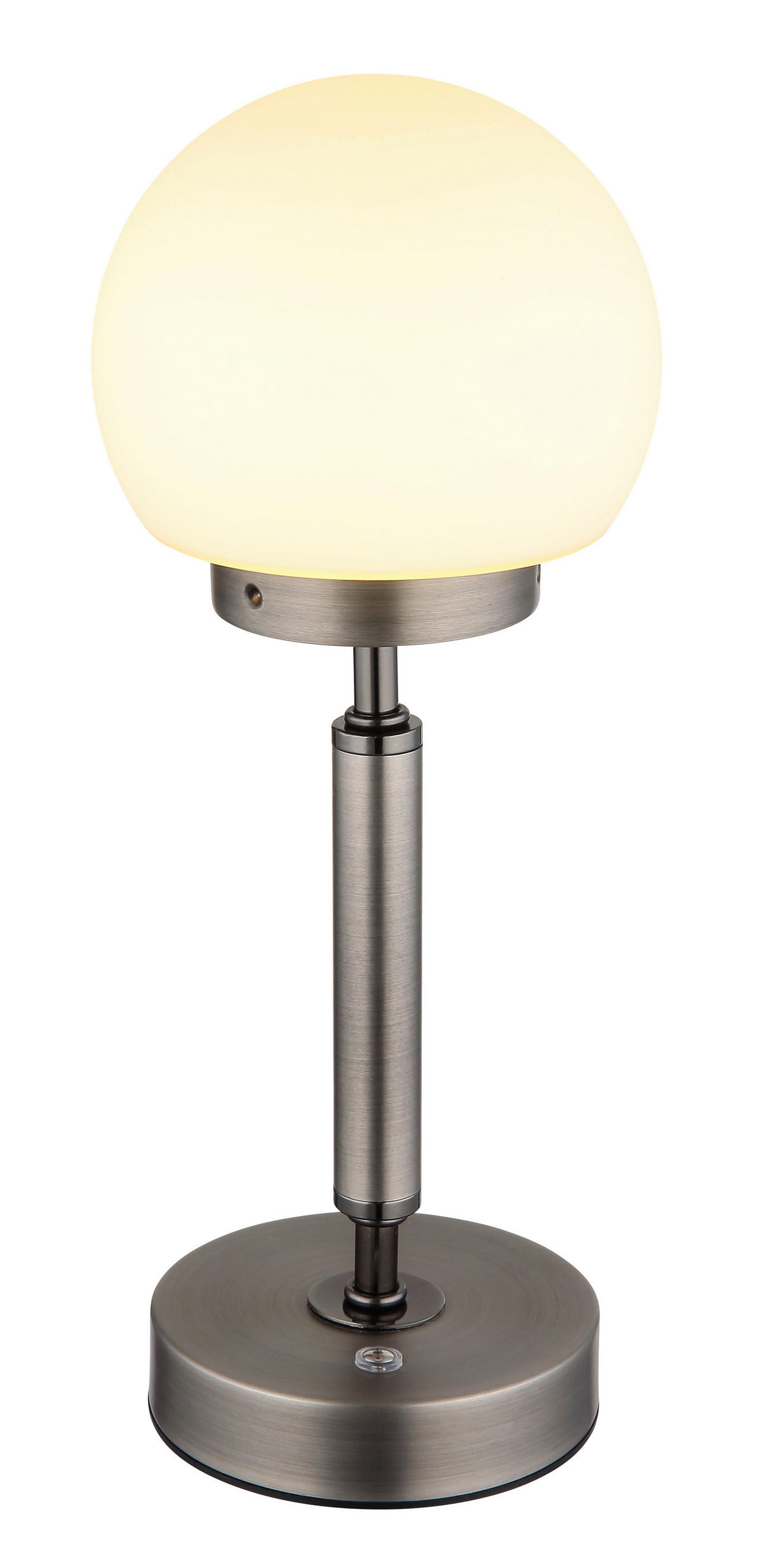 STOLNÍ LED LAMPA, dotykový stmívač, 11,5/28,5 cm  - černá/opál, Basics, kov/plast (11,5/28,5cm) - Globo