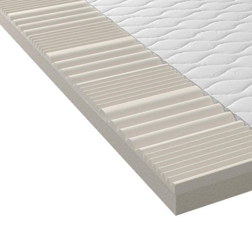 KOMFORTSCHAUMMATRATZE 140/200 cm Höhe ca. 12 cm 7 -Zonen - Weiß, Basics, Textil (140/200cm) - Xora