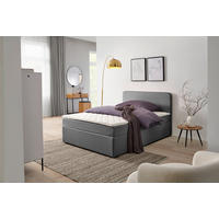 BOX-ÁGY 120/200 cm  világosszürke  - világosszürke, Konventionell, textil/fa (120/200cm) - P & B