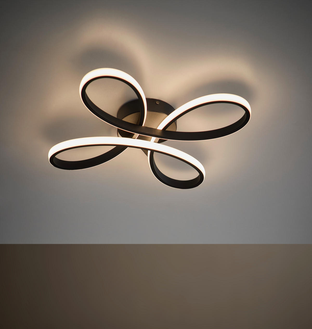 LED-DECKENLEUCHTE 40/7,5 cm   - Schwarz/Weiß, Basics, Kunststoff/Metall (40/7,5cm) - Trio Leuchten