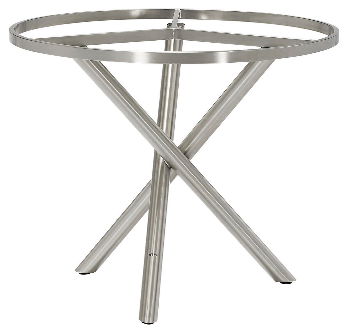 GARTENTISCHGESTELL 90/90/74 cm Metall  - Edelstahlfarben, Design, Metall (90/90/74cm) - Zebra 