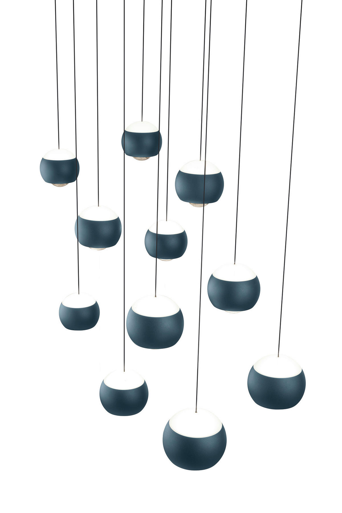 LED-PENDELLEUCHTE Cannon 114/195/30 cm   - Blau, Basics, Metall (114/195/30cm) - Musterring