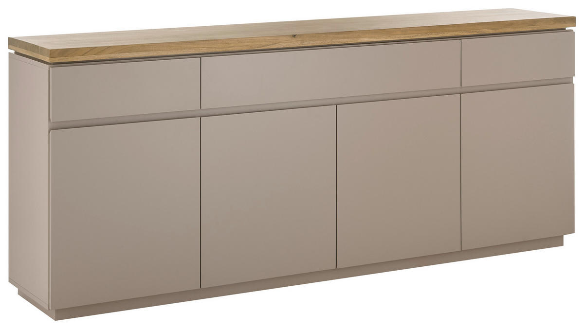 SIDEBOARD 200/86/40 cm  in Grau, Naturfarben  - Naturfarben/Grau, Basics, Holz/Holzwerkstoff (200/86/40cm)