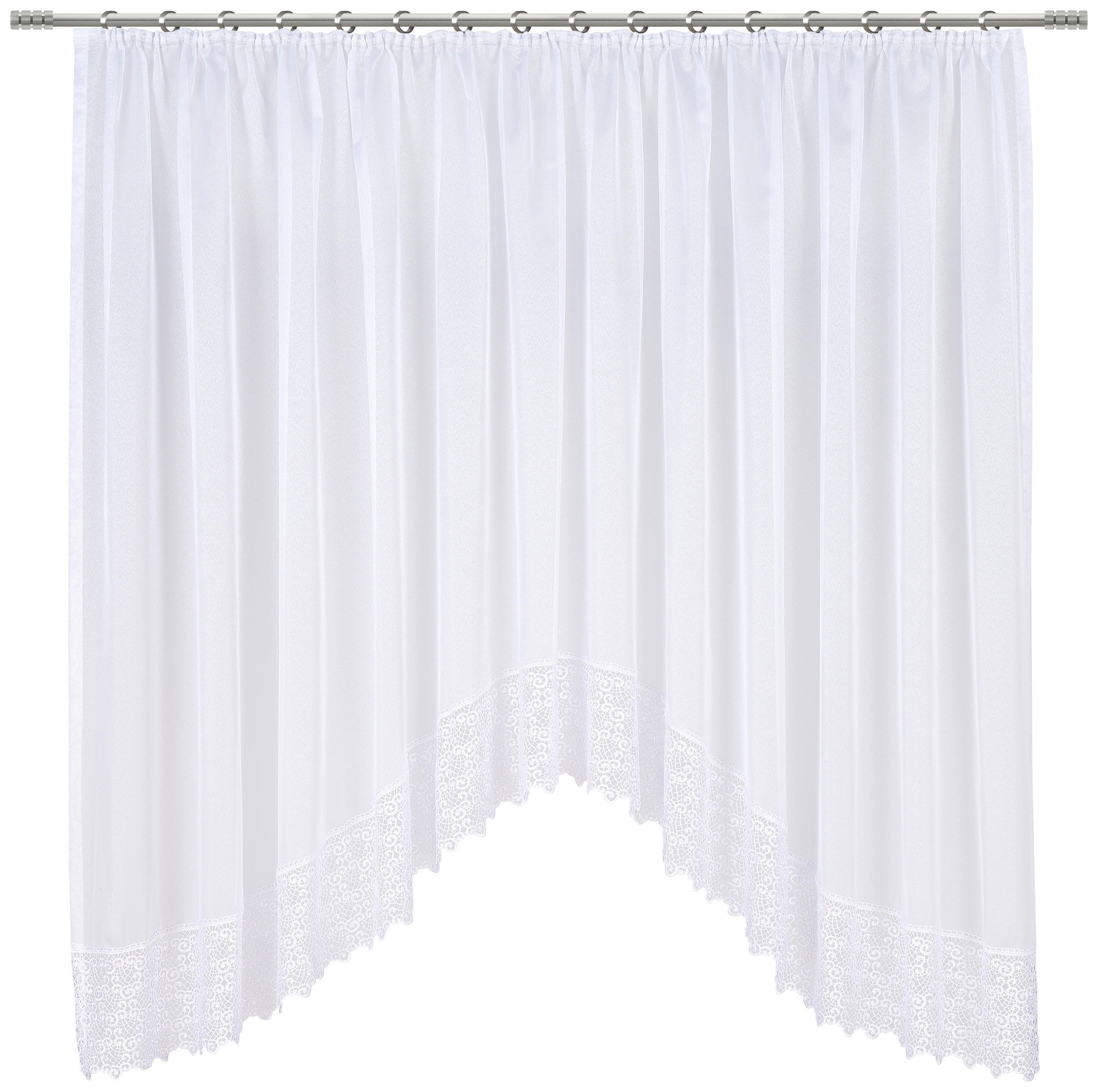 HOTOVÝ ZÁVĚS, poloprůhledné, 450/175 cm - bílá, Konvenční, textil (450/175cm) - Esposa